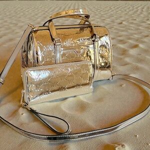 Michael kors Signature Duffle handbag&wallet set NWT